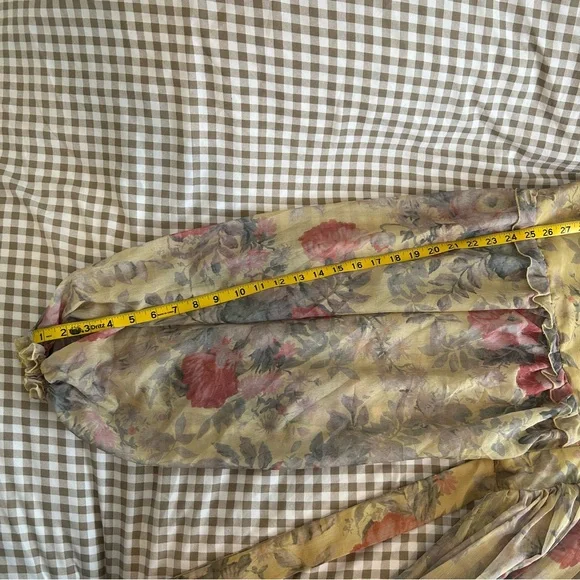 FARROW Spring Floral Whimsical Flowy Long Sleeve Christelle Maxi Dress | Size L - Picture 15 of 15
